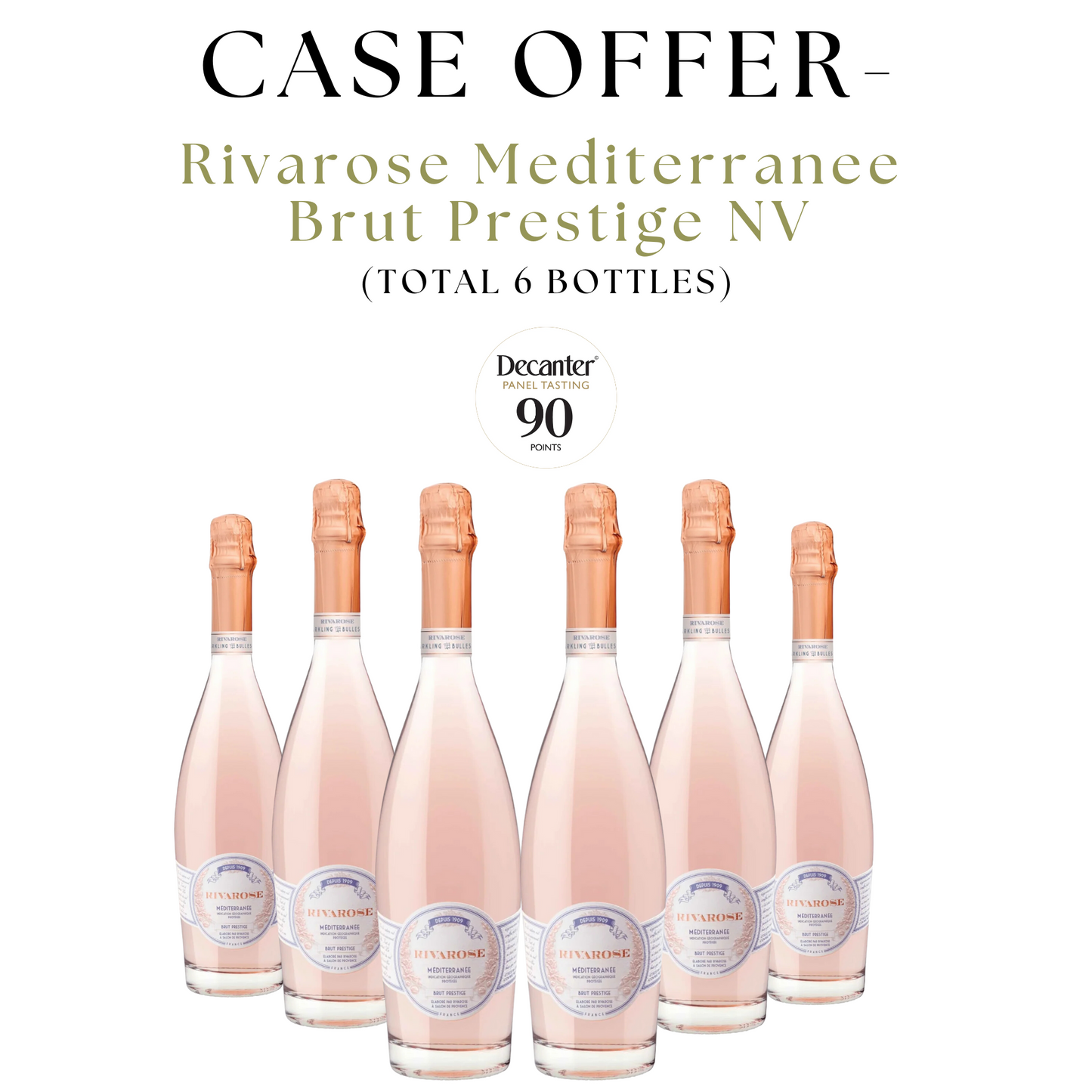 Case Offer - Rivarose Mediterranee Brut Prestige NV (6 Bottles)