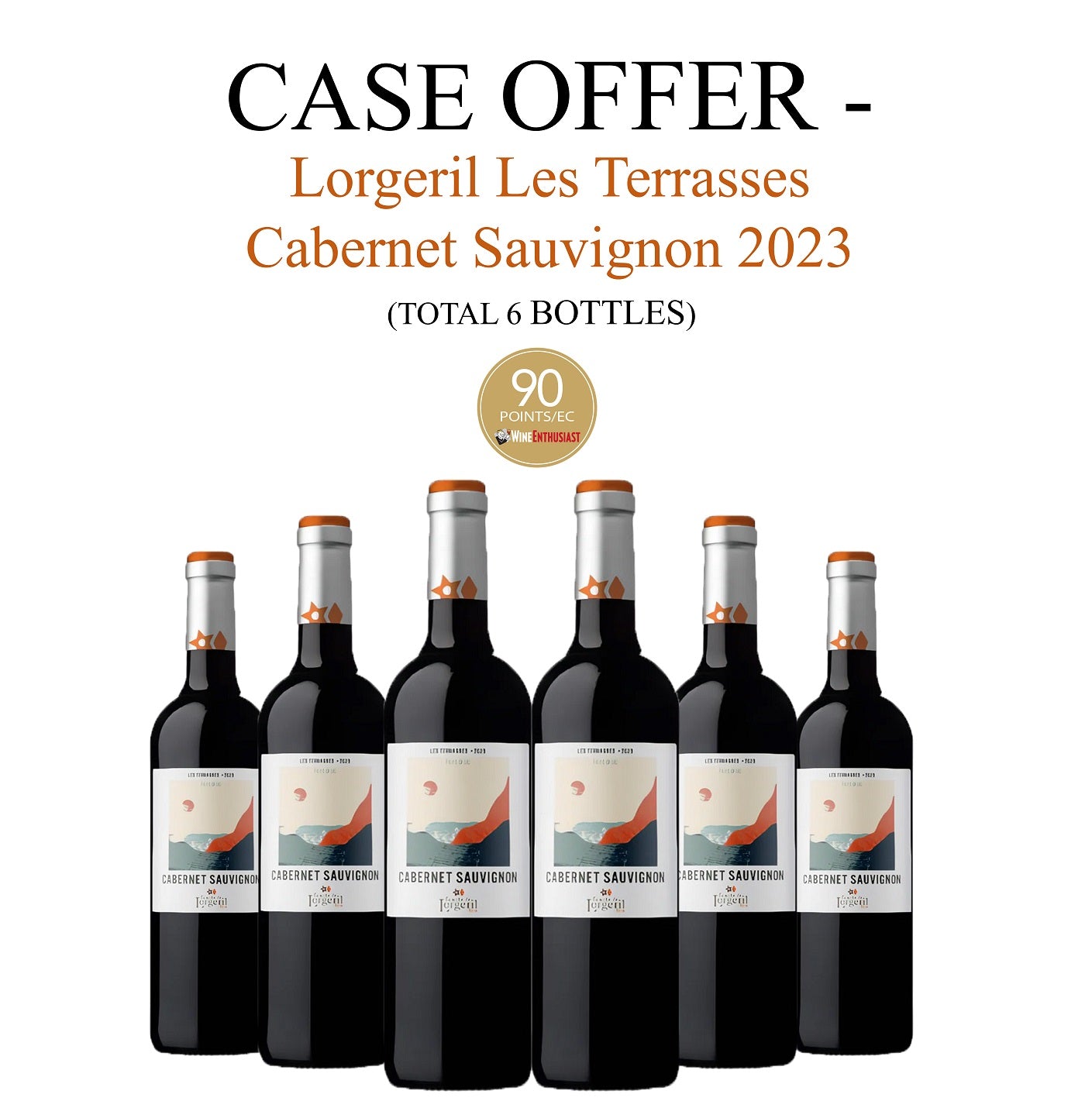 Case Offer -  Lorgeril Les Terrasses Cabernet Sauvignon 2023 (6 bottles)